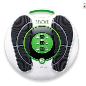 Revitive IX Circulation Booster with IsoRocker EMS Leg Foot Massager White Green